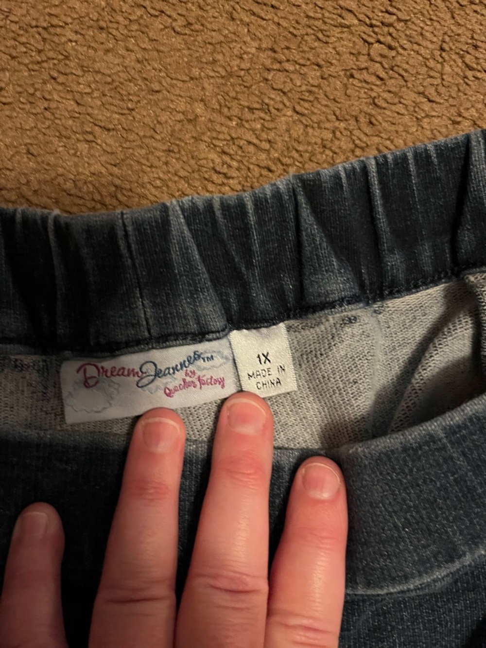 Quacker Factory Denim Pull-On Stretch Trousers with Eyelet Accent - Picture 3 of 3